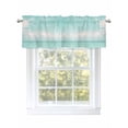thumbnail image 1 of Turquoise Ocean Curtain Valances for Windows, Summer Beach Coastal Horizon Scenery Kitchen Valance Window Treatment, Light Filtering Block Curtains for Bathroom/Bedroom/Living Room 42'' x 12'', 1 of 9