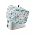 thumbnail image 1 of Turquoise Ocean Small Toaster Cover 2 Slice, Kitchen Appliance Covers, Coastal Nautical Lighthouse Starfish Toaster Oven Cover with Loop, Bread Machine Cover Polyester Dust Cover Protection, 1 of 4