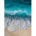 thumbnail image 1 of Turquoise Ocean Wave Beach Canvas Art，Aerial View Coastal Decor for Home Vacation Rental, 1 of 8