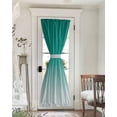 thumbnail image 1 of Turquoise Ombre Blackout Curtains, French Door Curtains for Door Window, Abstract Modern Art Gradient Privacy Drapery for Patio/Sidelight Doors, 1 Panel with Tieback, 54 x 72 Inches, 1 of 6