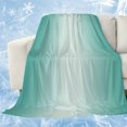 thumbnail image 1 of Turquoise Ombre Cooling Blanket, Lightweight Breathable Summer Throw Blanket with Double Sided Cold Effect, Modern Gradient Abstract Art Picnic Beach Blankets Bed Sheet for Hot Sleepers 40"x60", 1 of 8
