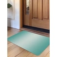 thumbnail image 1 of Turquoise Ombre Door Mat&nbsp;Indoor Outdoor Entrance, Non Slip Rug for Kitchen Bathroom Entryway Rug, Modern Gradient Abstract Art Washable Doormat Floor Mat for Office Home Decor 20x31.5 Inch, 1 of 8
