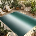 thumbnail image 1 of Turquoise Ombre Outdoor Rug for Patio/Deck/Porch, Non-Slip Large Area Rug 5 x 7 Ft, Contemporary Abstract Gradient Indoor Outdoor Rugs Washable Area Rugs, Reversible Camping Rug Carpet Runner, 1 of 8