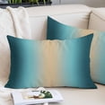 thumbnail image 1 of Turquoise Ombre Pillow Covers 24"x36", Modern Yellow Gradient Farmhouse Art Soft Brushed Microfiber Breathable Throw Pillow Covers, Pillowcase with Zipper for Couch Sofa Bedroom Living Room, 1 of 9