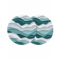 thumbnail image 1 of Turquoise Ombre Round 13 Inch Placemats Set of 2, Modern Geometric Moire Abstract Art HeatResistant Non Slip Place Mats for Dining Table, Wipeable Braided Kitchen Table Mats for Housewarming, 1 of 9