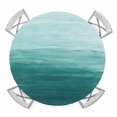 thumbnail image 1 of Turquoise Ombre Round Tablecloth for 45-54 Inch Tables,Fitted Table Cover with Elastic Edge,Modern Abstract Art Ocean Oil Painting Waterproof Outdoor Table Cloth Protector for Patio Garden Dinner, 1 of 9