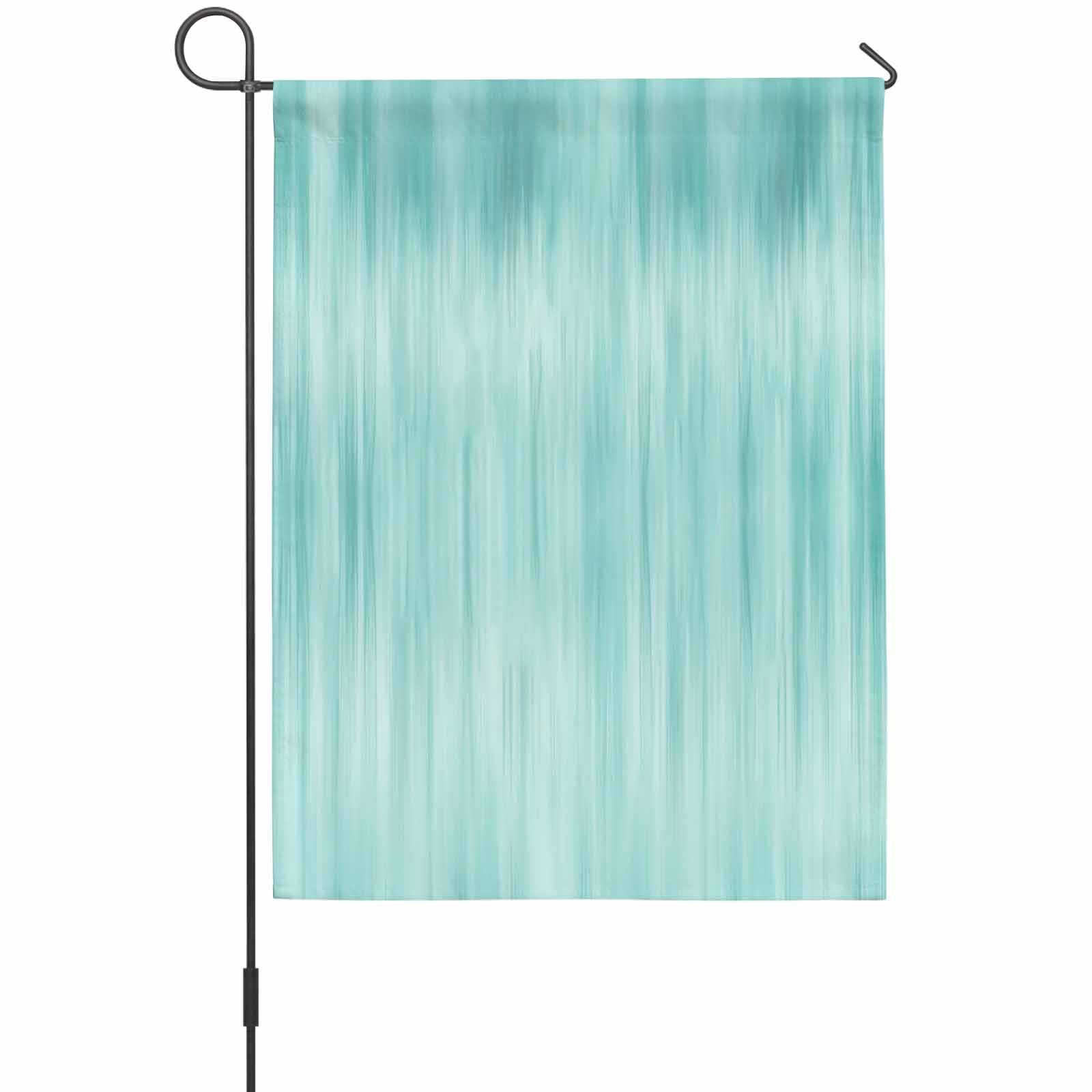 Turquoise Ombre Striped House Flag 28 x 40 Inches, Modern Abstract Art Weather Proof Outdoor Patio Flags Double Sided Small House Decoration for Yard Lawn Outside Home
