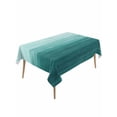 thumbnail image 1 of Turquoise Ombre Table Cloth, Modern Abstract Art Ocean Oil Painting Waterproof Tablecloth for Rectangle Tables, Reusable Washable Fabric Table Cover for Restaurant Kitchen Dining Tables 60"x120", 1 of 6