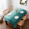 thumbnail image 1 of Turquoise Ombre Table Cloth Waterproof Tablecloths, Modern Abstract Art Ocean Oil Painting Tablecloth Dining Table Cover for Kitchen Party Tabletop Outdoor, Rectangle Tablecloth 60x102 Inch, 1 of 9