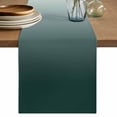 thumbnail image 1 of Turquoise Ombre Table Runner, Abstract Modern Art Aesthetics Washable Cotton Linen Table Runners 72 Inches Long, Dresser Scarf Runner for Dining/Coffee/TV Stands/Kitchen/Cabinets 16''x72'', 1 of 9