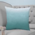 thumbnail image 1 of Turquoise Ombre Throw Pillow Covers, Soft Pillowcases with Invisible Zipper, Teal White Gradient Modern Abstract Art Square Pillow Cushion Covers for Living Room Couch Sofa Bed 20x20 Inches, 1 of 8