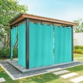 thumbnail image 1 of Turquoise Outdoor Curtains for Patio Waterproof, Windproof Privacy Curtains with Weighted Bottom, Modern Pure Turquoise Outside Drapes for Picnic Garage Backyard Cabana 54"x108" 1 Panel, 1 of 8