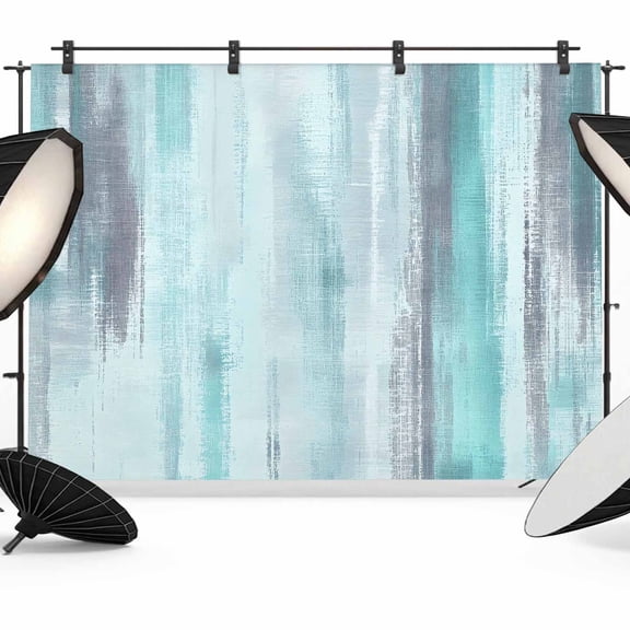 Turquoise Paint Photography Backdrop 8x6FT, Modern Abstract Teal Stripes Photo Backdrops, Background for Photography Studio Photo Studio Background, Back Drop for Photoshoot