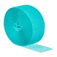 thumbnail interactive-video image 1 of Turquoise Paper Party Streamer, 150', by Way To Celebrate, 1 of 7