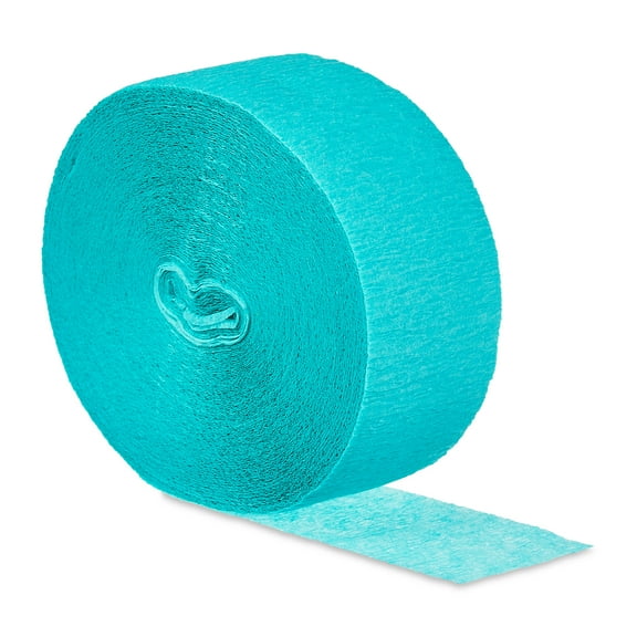 Turquoise Paper Party Streamer, 150', by Way To Celebrate