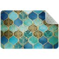 thumbnail image 1 of Turquoise Pattern Small Area Rug, Non-Slip Door Mat Indoor Floor Mat, Washable Kitchen Rug Entrance Door Mat for Bedroom Living Room, 1 of 7