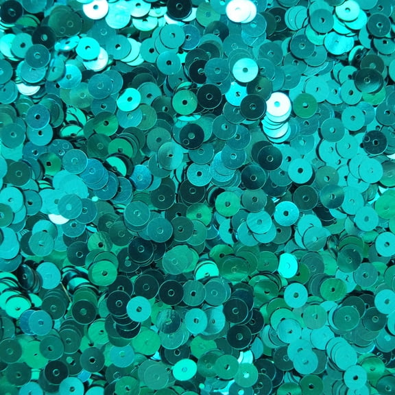 Turquoise Peacock Sequins 5mm Shiny Metallic Made in USA