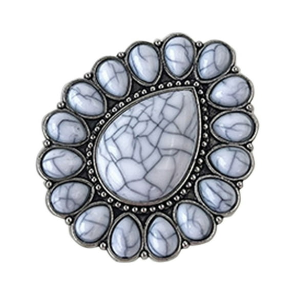 Turquoise Phone Holder Grip Irregular Texture Teardrop Flower for Phone Holder Ring Expandable Collapsible Phone Stand