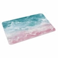 thumbnail image 1 of Turquoise Pink Coastal Doormat Outdoor Entrance 20"x31.5", Summer Beach Nautical Absorb Moisture Dirt Door Mats, Non-Slip Rubber Backing Floor Mats Indoor, Low-Profile Front Door Rugs, 1 of 9