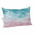 thumbnail image 1 of Turquoise Pink Coastal Pillow Covers Queen, Summer Beach Nautical Soft Brushed Microfiber Breathable Throw Pillow Covers, Decorative Pillowcase with Zipper for Couch Sofa Bedroom Living Room 20"x30", 1 of 9