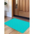thumbnail image 1 of Turquoise Plaid Door Mat&nbsp;Indoor Outdoor Entrance,Non Slip Small Rug for Kitchen Bathroom Entryway Rug,Geometric Leaf Diamond Morocco Abstract Washable Doormat Floor Mat 16x24 Inch, 1 of 8