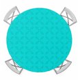 thumbnail image 1 of Turquoise Plaid Round Tablecloth for 36-44 Inch Tables,Fitted Table Cover with Elastic Edge,Geometric Leaf Diamond Morocco Abstract Waterproof Outdoor Table Cloth Protector for Patio Garden Dinner, 1 of 9