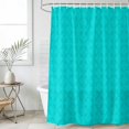 thumbnail image 1 of Turquoise Plaid Waterproof Fabric Shower Curtain,Geometric Leaf Diamond Morocco Abstract Waterproof Fabric Shower Curtain for Bathroom Curtains Bathtubs Shower Curtains with 12 Hooks Small 36x78in, 1 of 8