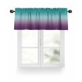 thumbnail image 1 of Turquoise Purple Gradient Kitchen Valances for Windows Abstract Watercolor Valance Curtains&nbsp; for Kitchen /Living Room/Bedroom/ Bathroom Decor, 42"x12 " ,Rod Pocket 1 Panel,, 1 of 8