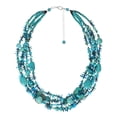 thumbnail image 1 of Turquoise Rapids Multi Chunky Strand Handmade Necklace, 1 of 3