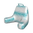 thumbnail image 1 of Turquoise Reading Pillow Cover, Abstract Floral Flowers Pattern Classic Design Illustration, Unstuffed Printed Bed Rest Case from Soft Fabric, XL Size, Teal Turquoise White, by Ambesonne, 1 of 4