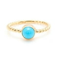 thumbnail image 1 of Turquoise Ring Engagement Ring 925 Sterling Silver Gold Ring Wedding Ring for her, 1 of 5