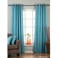 thumbnail image 1 of Turquoise Ring Top Matka Raw Silk Curtain / Drape  - 60W x 96L - Piece, 1 of 2