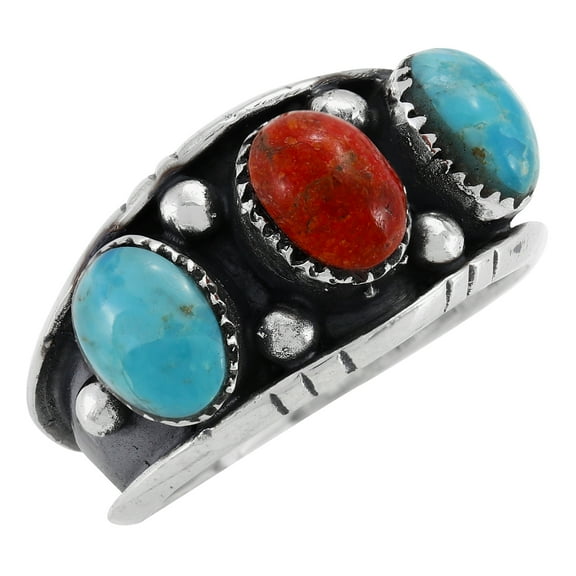 Turquoise Ring for Men or Women Sterling Silver 925 | Turquoise Network | R2635-C85-13