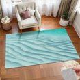 thumbnail image 1 of Turquoise Ripple Sand Texture Soft Large Area Rugs Washable Rug With Non-Slip Backing Carpet For Living Room Bedroom Kitchen, 1 of 6