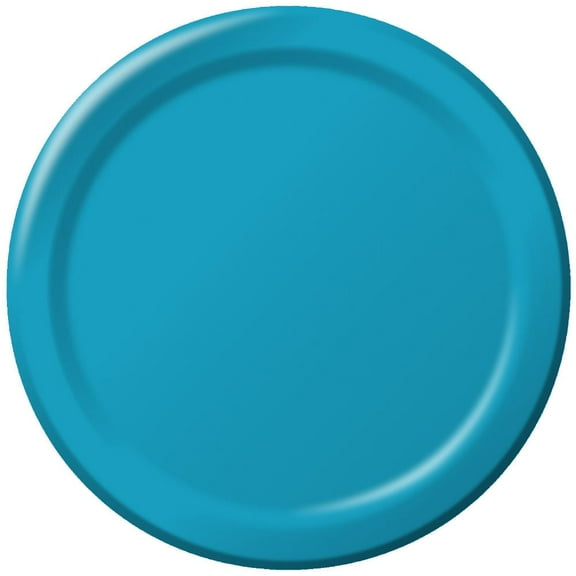 Turquoise Round Paper Plates 24 Count for 24 Guests