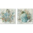 thumbnail image 1 of Turquoise Shell by PI Creative Art Modern Canvas seashells Wall Pictures Giclee Artwork Print on Canvas Framed Stretched Decor for Living Room Bedroom 12 x 12 inch x 2 pcs, 1 of 6