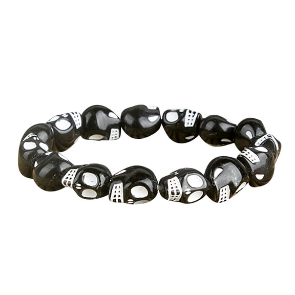 Turquoise Skull Retro Bracelet - Gothic Ghost Skull Jewelry, Personalized Skull Charm Bracelet, Unique Statement Bracelet, Perfect Gothic Gift for Jewelry Lovers