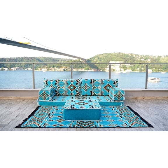 Turquoise Sleeper Couch, Diwan Sofa, Arabic Floor Cushions, Foldable Couch, Modular Sofa, Couch Bed, Sofa Sectionals, Floor Lounger