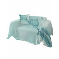 thumbnail image 1 of Turquoise Sofa Couch Covers for Dogs, Washable Sofa Throw Cover Single Slipcovers for Armchair with Tassels, Modern Marble Ink Painting Abstract Art Couch Protector Towel Blanket M 71''x91'', 1 of 8