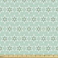 thumbnail image 1 of Ambesonne Turquoise Fabric by the Yard Upholstery, Monochrome Space, 5 Yards, Mint White Cream, 1 of 4