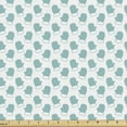 thumbnail image 1 of Ambesonne Turquoise Fabric by the Yard Upholstery, Winter Snow Gloves, 10 Yards, White and Pale Blue, 1 of 4
