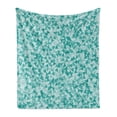 thumbnail image 1 of Turquoise Soft Flannel Fleece Throw Blanket, Abstract Triangle Shape in Modern Contemporary Geometrical Design Artwork, Cozy Plush for Indoor and Outdoor Use, 50" x 70", Turquoise Teal, by Ambesonne, 1 of 5