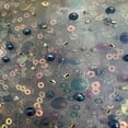 thumbnail image 1 of Turquoise Soft Tulle Mesh Fabric Heavily Embellished with Sequins, Beads & Pearls. lace Netting Material ideal for Sewing, Dresses, Bridal Gowns, Veils, DIY, Arts & Crafts, Drapery, Home DÃ©cor Etc, 1 of 5