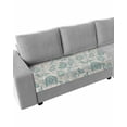 thumbnail image 1 of Turquoise Spring Floral Sofa Couch Cushion Covers Washable, Removable Stretchable Sectional Couch Covers, Farmhouse Retro Summer Botanical Slipcovers for L & T Shape Sofa Protector M Size 1 pc, 1 of 7