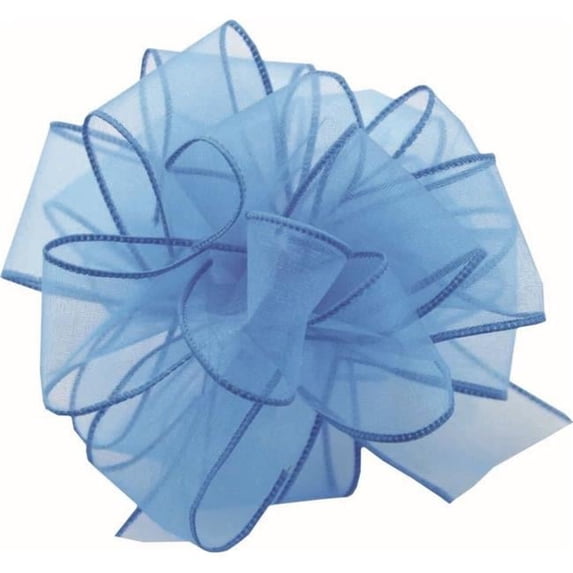 Turquoise Spring Sheer Wired Ribbon