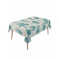 thumbnail image 1 of Turquoise Starfish Table Cloth, Ocean Nautical Seahorse Coral Shell Waterproof Tablecloth for Rectangle Tables, Reusable Washable Fabric Table Cover for Restaurant Kitchen Dining Tables 60"x120", 1 of 6