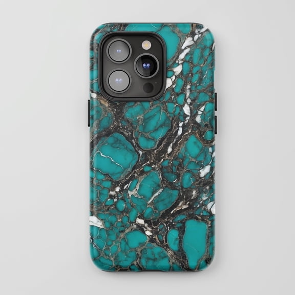 Turquoise Stone Pattern for All iPhone Series Tough Phone Case