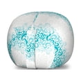 thumbnail image 1 of Turquoise Storage Toy Bag Chair, Abstract Floral Flowers Pattern Classic Design Illustration, Stuffed Animal Organizer Washable Bag, Large Size, Teal Turquoise White, by Ambesonne, 1 of 3