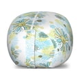 thumbnail image 1 of Turquoise Storage Toy Bag Chair, Chamomiles Flower Blossom Wildflower Blooms Summer Illustration, Stuffed Animal Organizer Washable Bag, Small Size, Pale Green Dark Green, by Ambesonne, 1 of 3