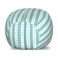 thumbnail image 1 of Turquoise Storage Toy Bag Chair, Dots Rounds and Stipes with Thick Borders Vintage Retro Textured Image, Stuffed Animal Organizer Washable Bag, Small Size, Mint Green and White, by Ambesonne, 1 of 3